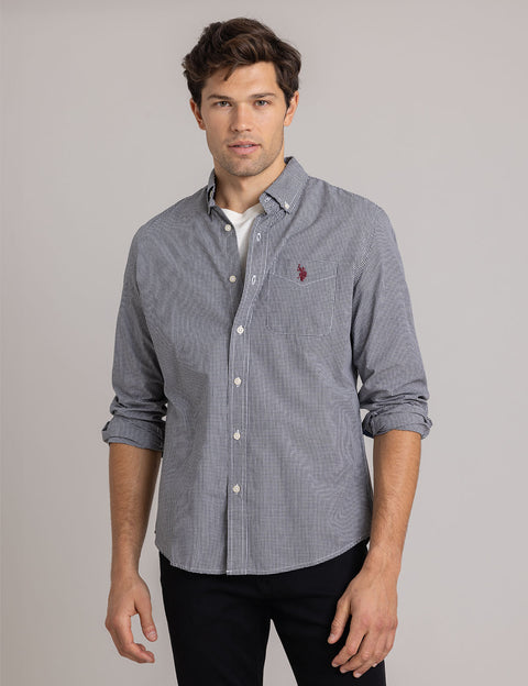 GINGHAM POPLIN LONG SLEEVE SHIRT - U.S. Polo Assn.