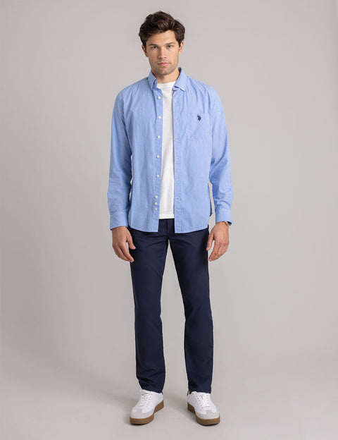 GINGHAM POPLIN LONG SLEEVE SHIRT - U.S. Polo Assn.