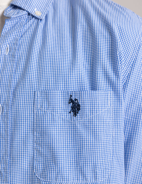 GINGHAM POPLIN LONG SLEEVE SHIRT - U.S. Polo Assn.
