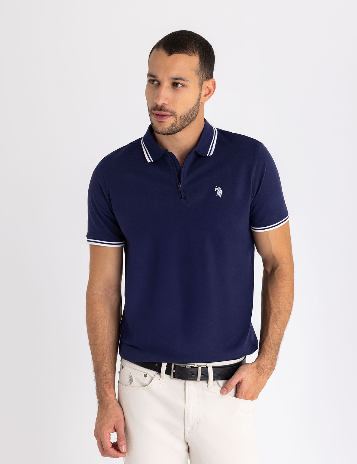 Button Zipper Polo Jacket