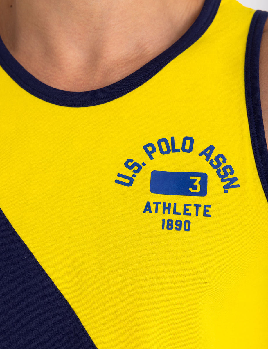 CONTRAST DIAGONAL SASH MUSCLE TANK– U.S. Polo Assn.