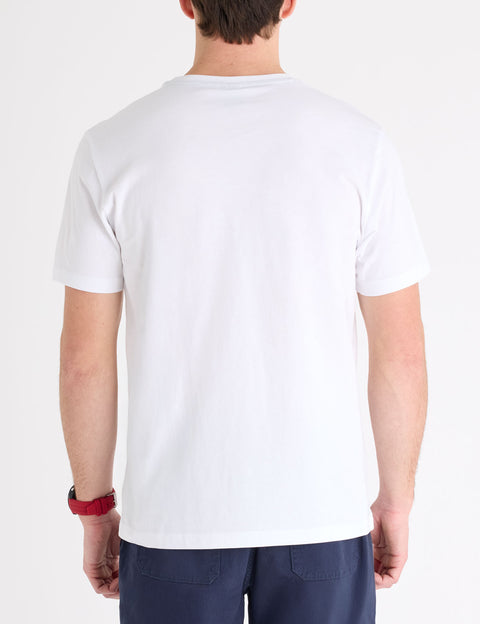 FLAG EMBOSSED WORDMARK PRINTED JERSEY T-SHIRT - U.S. Polo Assn.
