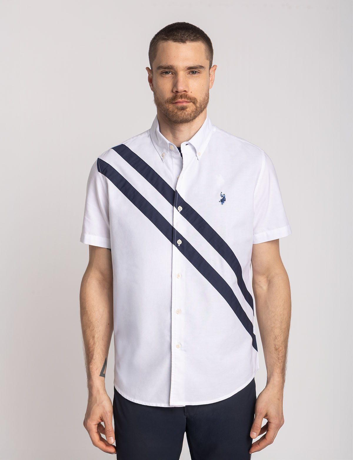 SHORT SLEEVE DOUBLE SASH OXFORD SHIRT– U.S. Polo Assn.