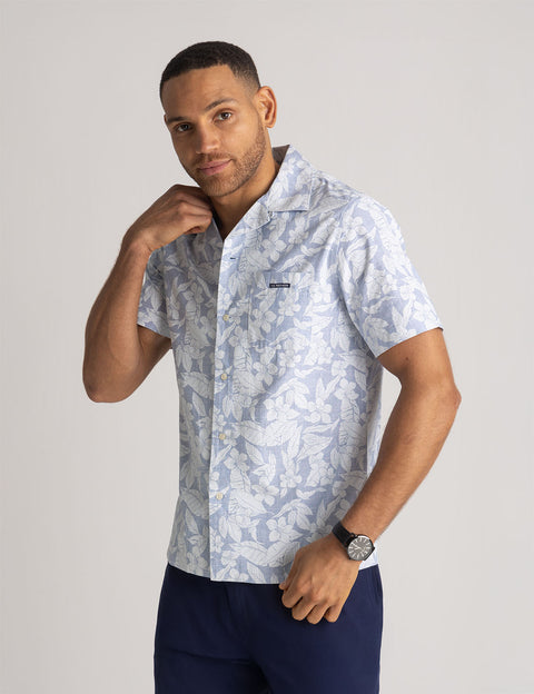 SHORT SLEEVE TROPICAL PRINT CAMP SHIRT - U.S. Polo Assn.
