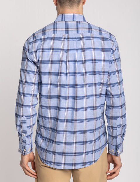 LONG SLEEVE STRETCH PLAID POPLIN SHIRT - U.S. Polo Assn.