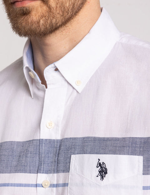 LONG SLEEVE ENGINEERED STRIPE POPLIN SHIRT - U.S. Polo Assn.