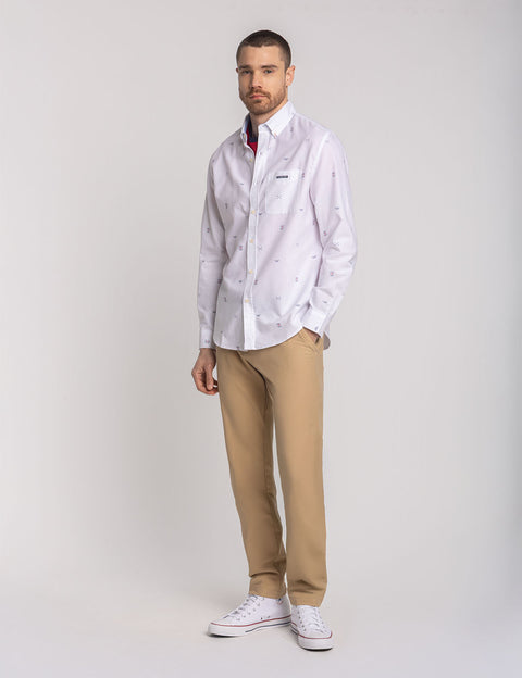 LONG SLEEVE ALL OVER MALLET PRINT OXFORD SHIRT - U.S. Polo Assn.