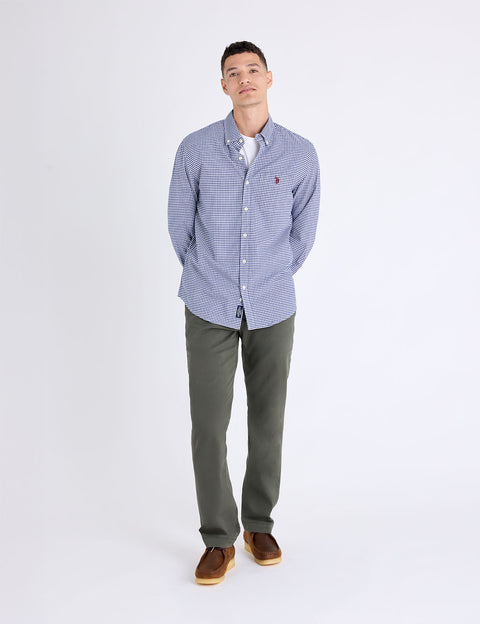 LONG SLEEVE LIGHT WEIGHT GINGHAM OXFORD SHIRT - U.S. Polo Assn.