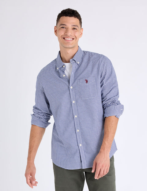 LONG SLEEVE LIGHT WEIGHT GINGHAM OXFORD SHIRT - U.S. Polo Assn.