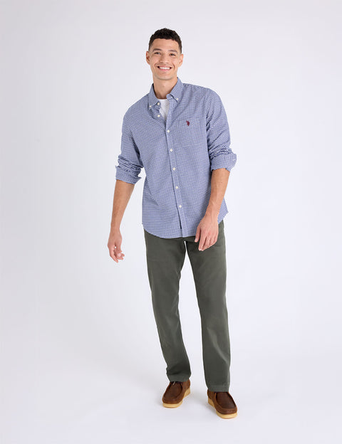 LONG SLEEVE LIGHT WEIGHT GINGHAM OXFORD SHIRT - U.S. Polo Assn.