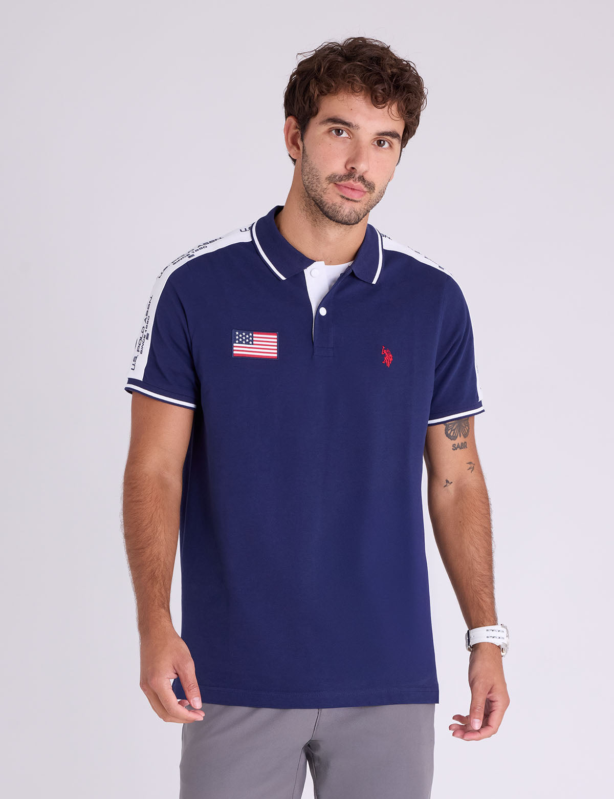美品 WEWILL TRICOT POLO SHIRT 3 TRICOT SHOULDER PIQUE POLO SHIRT– U.S. Polo Assn.