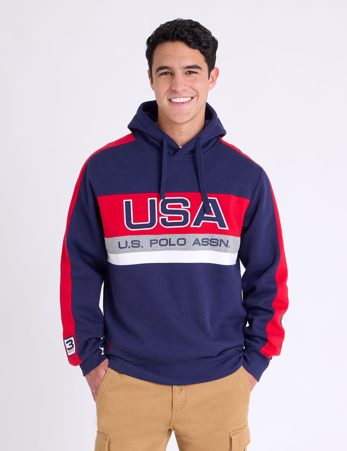 USA APPLIQUE COLOR BLOCK PULLOVER HOODIE– U.S. Polo Assn.