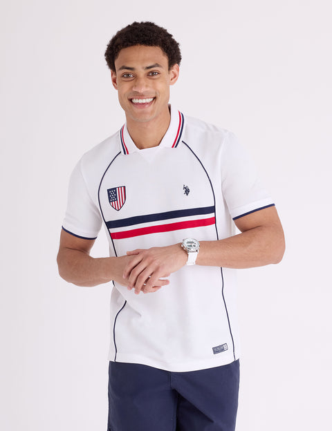 USA SHIELD PERFORMANCE PIQUE POLO SHIRT - U.S. Polo Assn.