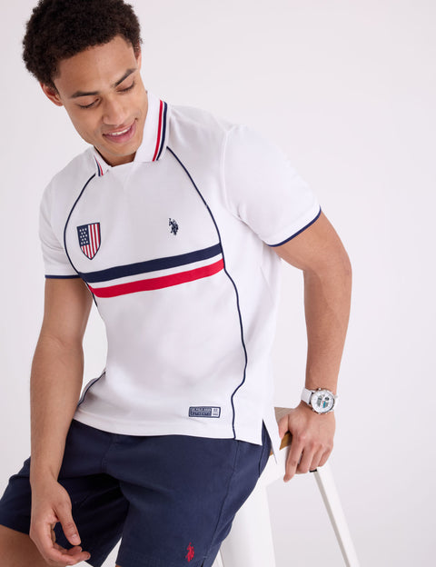 USA SHIELD PERFORMANCE PIQUE POLO SHIRT - U.S. Polo Assn.