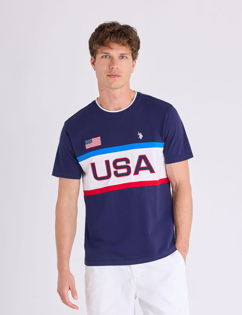 COLORBLOCK AMERICANA APPLIQUE JERSEY T-SHIRT - U.S. Polo Assn.