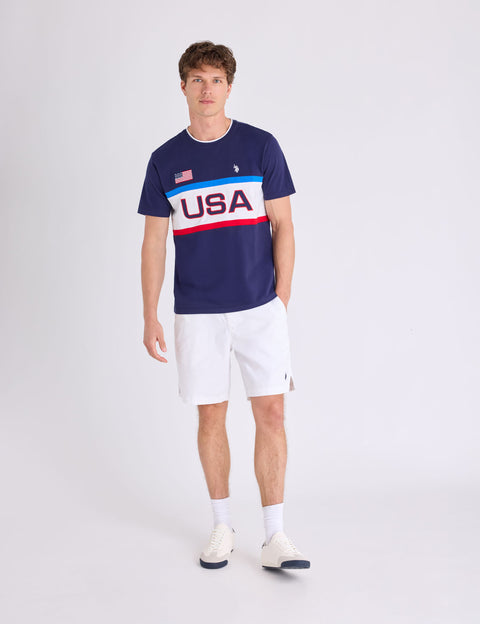 COLORBLOCK AMERICANA APPLIQUE JERSEY T-SHIRT - U.S. Polo Assn.