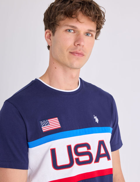 COLORBLOCK AMERICANA APPLIQUE JERSEY T-SHIRT - U.S. Polo Assn.