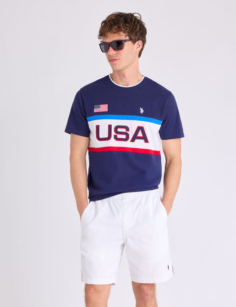 COLORBLOCK AMERICANA APPLIQUE JERSEY T-SHIRT - U.S. Polo Assn.