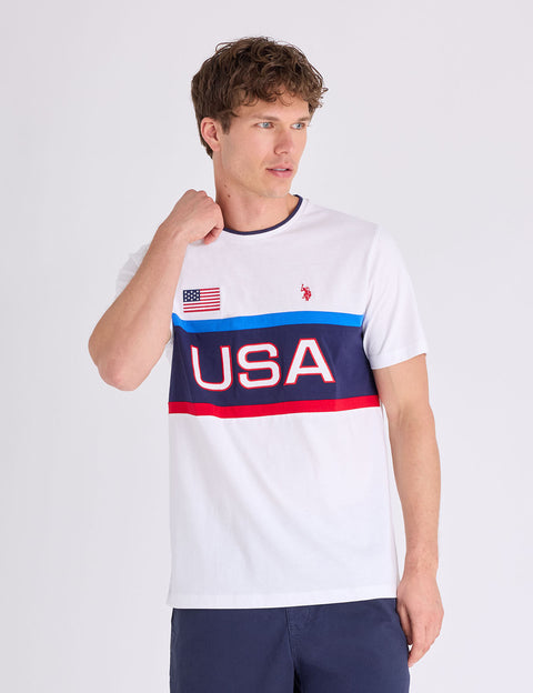 COLORBLOCK AMERICANA APPLIQUE JERSEY T-SHIRT - U.S. Polo Assn.