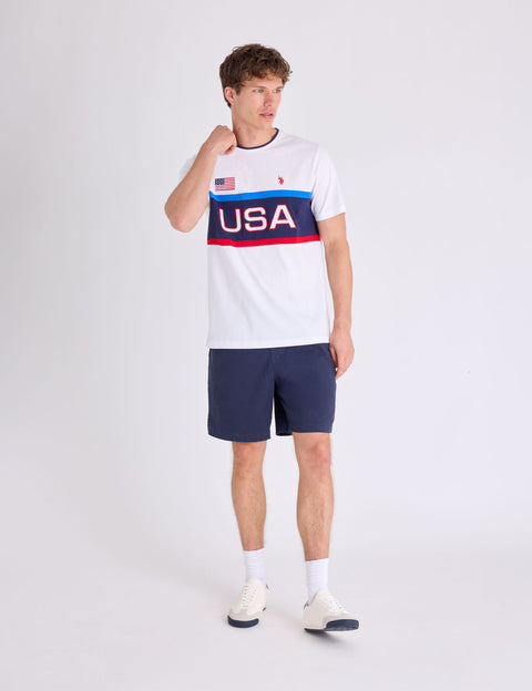 COLORBLOCK AMERICANA APPLIQUE JERSEY T-SHIRT - U.S. Polo Assn.