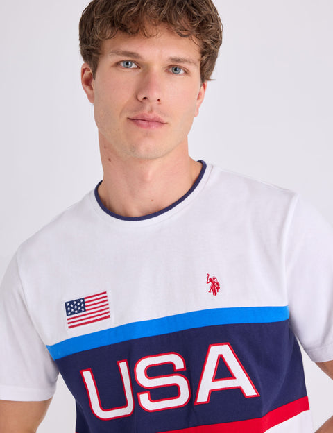 COLORBLOCK AMERICANA APPLIQUE JERSEY T-SHIRT - U.S. Polo Assn.