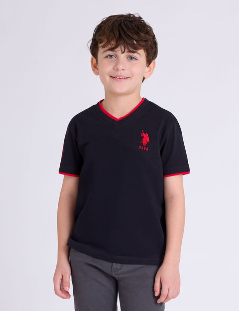 BOYS BASIC V-NECK T-SHIRT - U.S. Polo Assn.