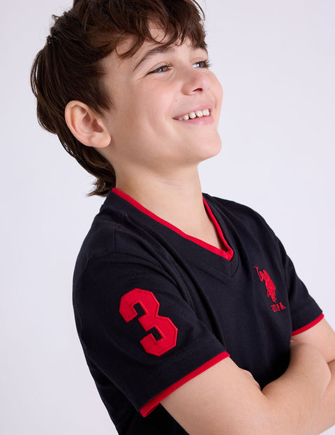 BOYS BASIC V-NECK T-SHIRT - U.S. Polo Assn.