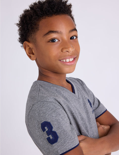 BOYS BASIC V-NECK T-SHIRT - U.S. Polo Assn.