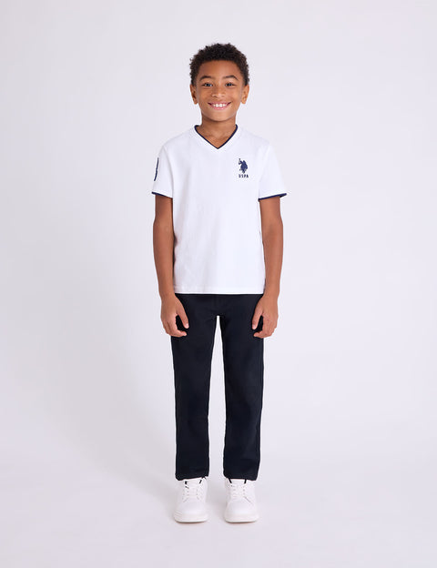 BOYS BASIC V-NECK T-SHIRT - U.S. Polo Assn.