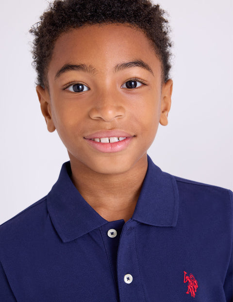 BOYS SOLID PIQUE POLO SHIRT - U.S. Polo Assn.