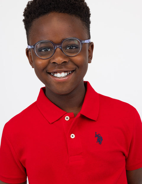 BOYS SOLID PIQUE POLO SHIRT - U.S. Polo Assn.