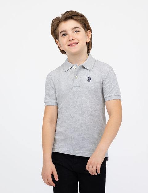 BOYS SOLID PIQUE POLO SHIRT - U.S. Polo Assn.