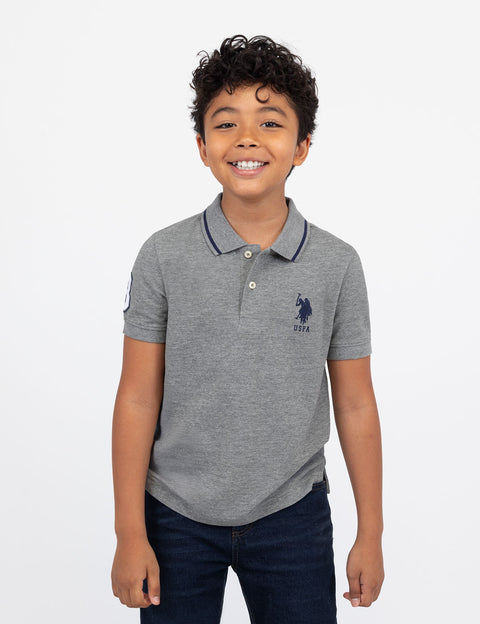 BOYS SOLID PIQUE POLO SHIRT - U.S. Polo Assn.