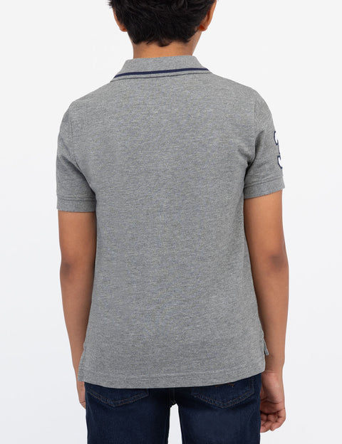 BOYS SOLID PIQUE POLO SHIRT - U.S. Polo Assn.