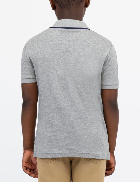 BOYS SOLID INTERLOCK POLO SHIRT - U.S. Polo Assn.