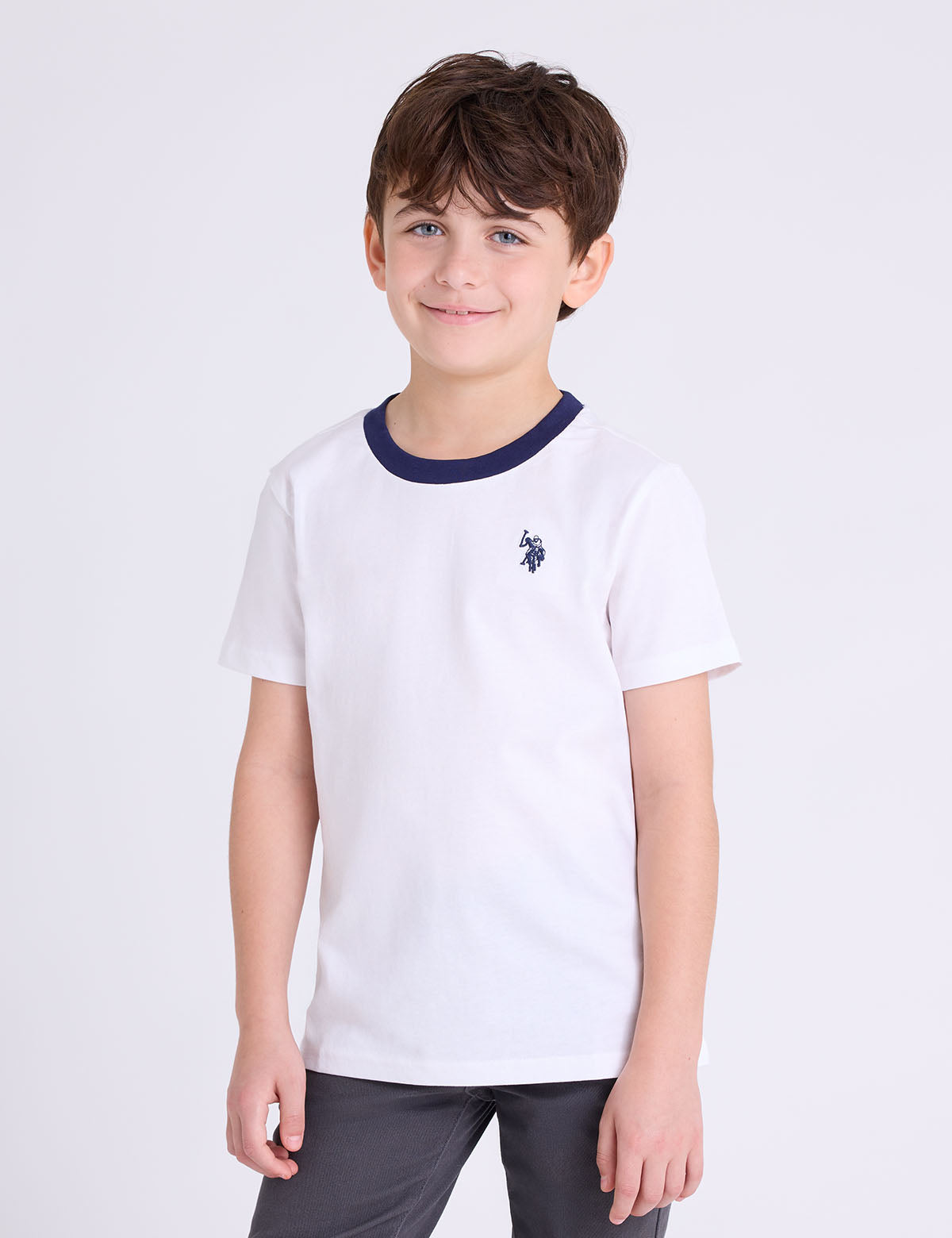 BOYS RINGER CREW NECK T-SHIRT– U.S. Polo Assn.