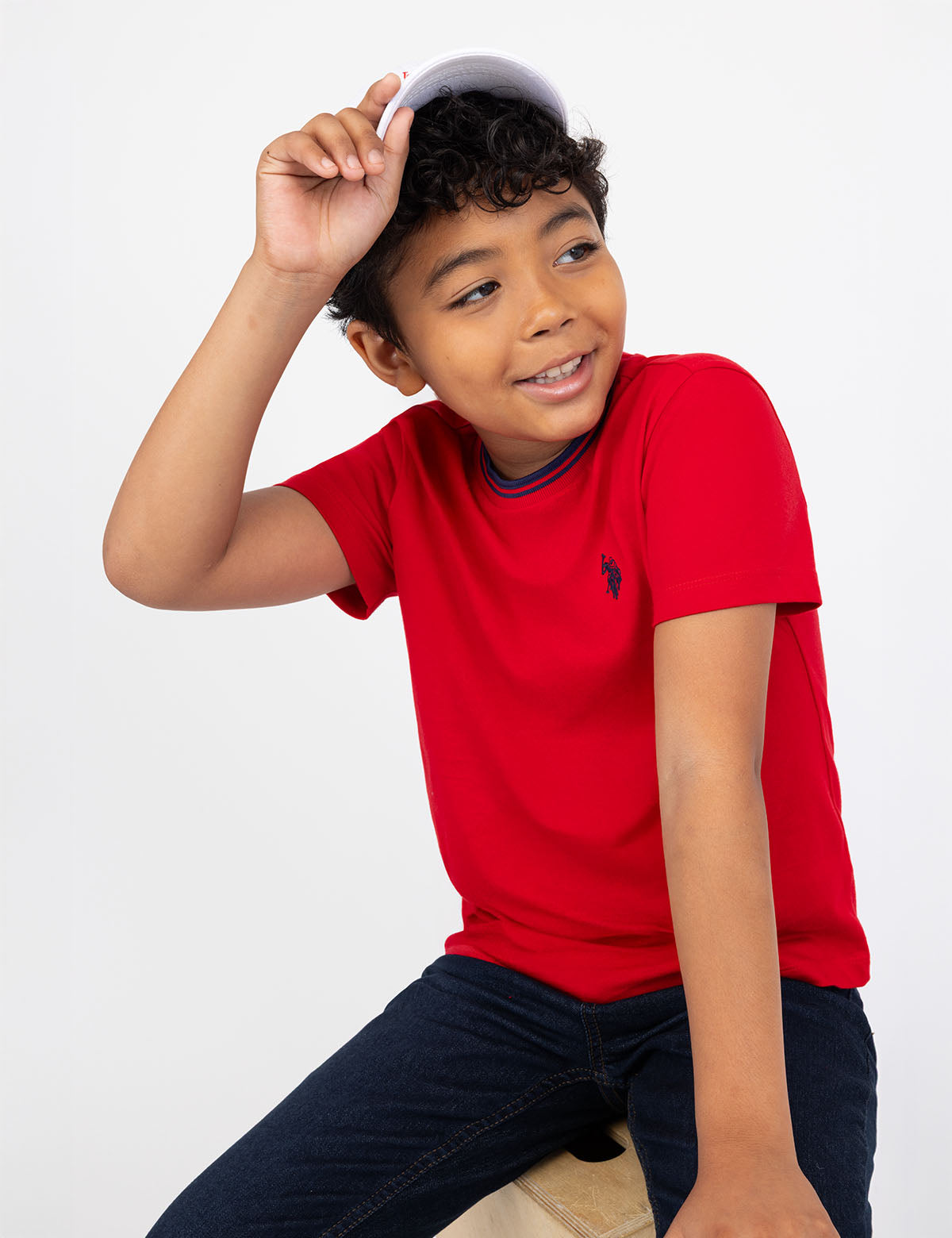 BOYS TIPPED CREW NECK T-SHIRT