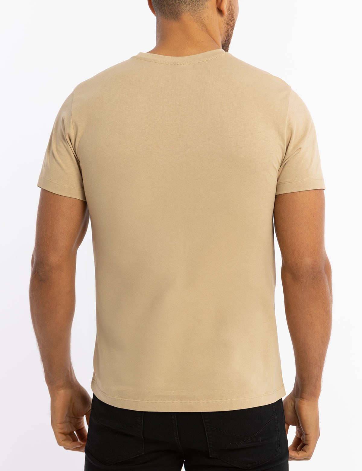 Solid-Color Crew-Neck Short-Sleeve T-Shirt
