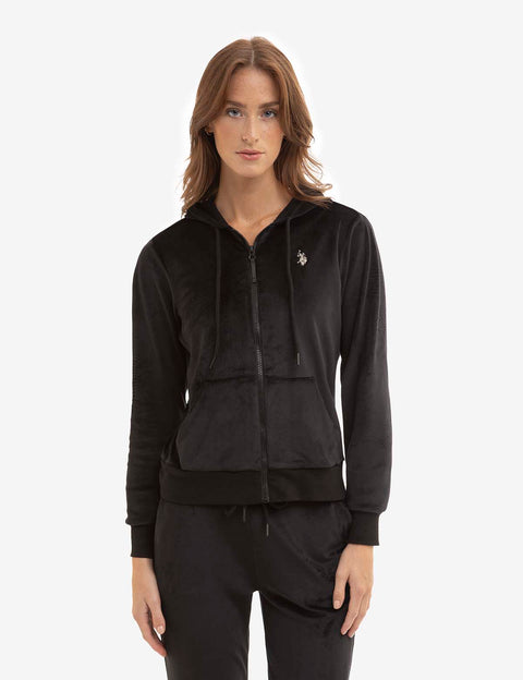 VELOUR ZIP UP HOODIE - U.S. Polo Assn.