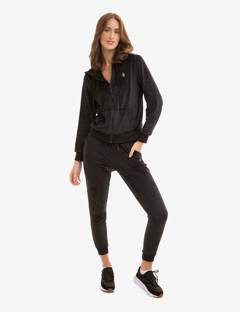 VELOUR ZIP UP HOODIE - U.S. Polo Assn.