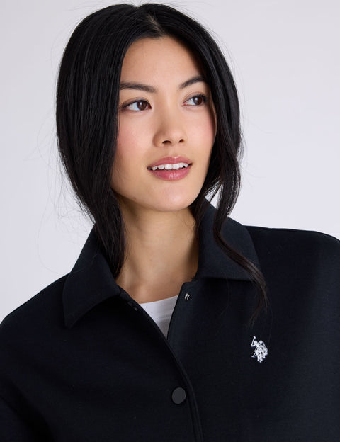 WHITE LABEL COLLAR SNAP BOMBER JACKET - U.S. Polo Assn.