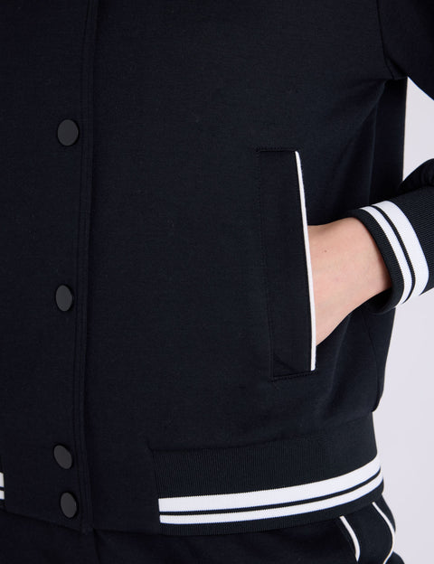 WHITE LABEL COLLAR SNAP BOMBER JACKET - U.S. Polo Assn.