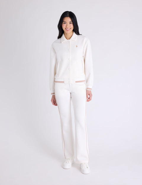WHITE LABEL COLLAR SNAP BOMBER JACKET - U.S. Polo Assn.