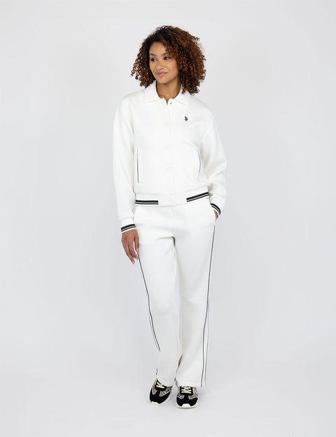 WHITE LABEL COLLAR SNAP BOMBER JACKET - U.S. Polo Assn.
