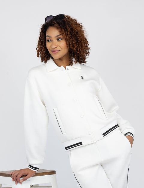 WHITE LABEL COLLAR SNAP BOMBER JACKET - U.S. Polo Assn.