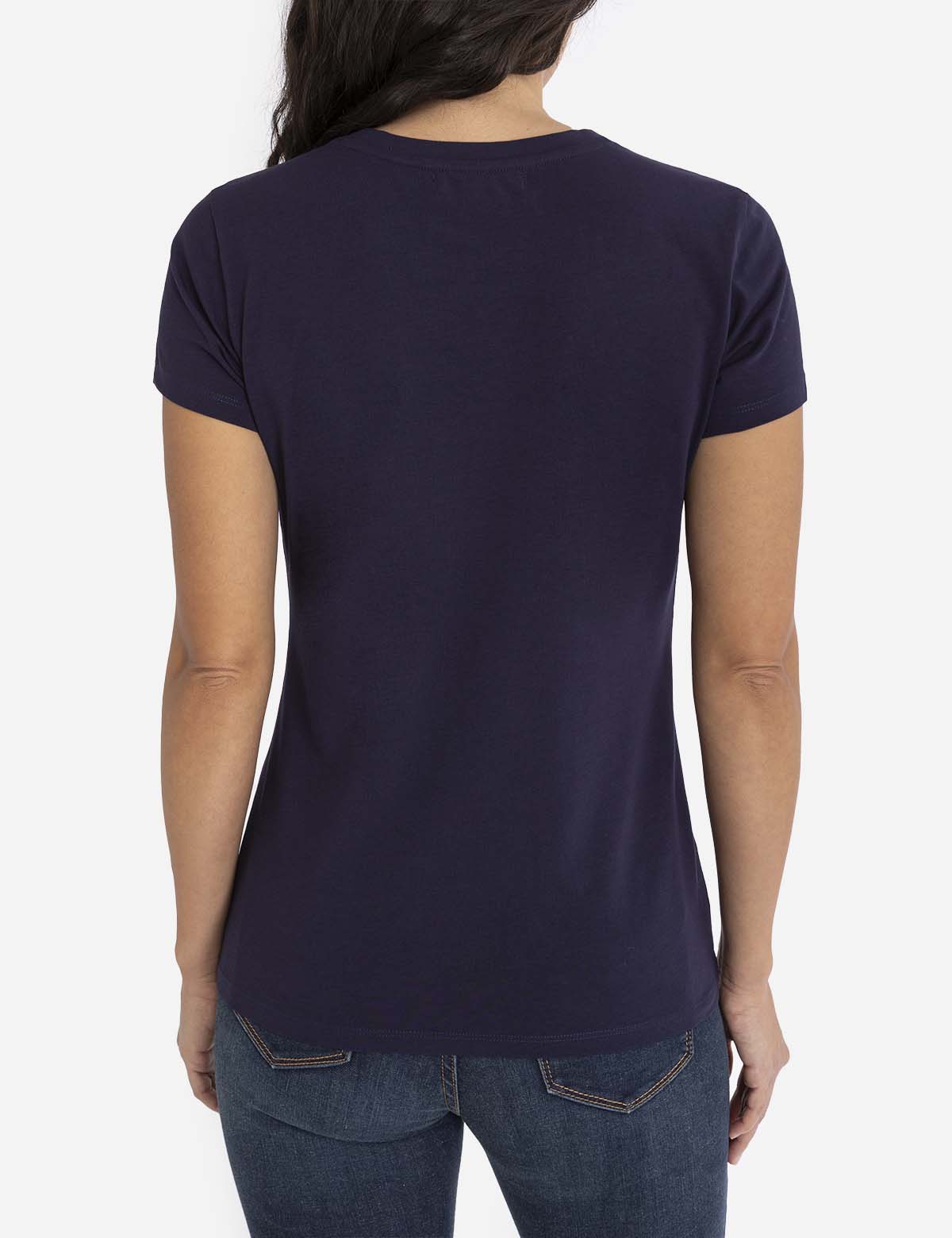 0000~ID Crew Neck Printed Stretch Cotton T-Shirt main image 1