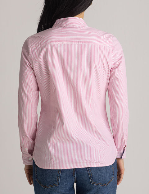 STRIPED POPLIN LONG SLEEVE SHIRT - U.S. Polo Assn.
