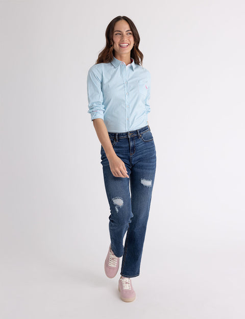 STRIPED POPLIN LONG SLEEVE SHIRT - U.S. Polo Assn.