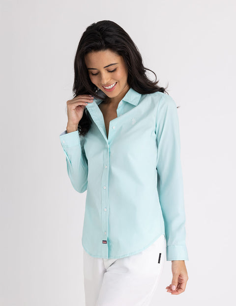 SOLID STRETCH POPLIN SHIRT - U.S. Polo Assn.