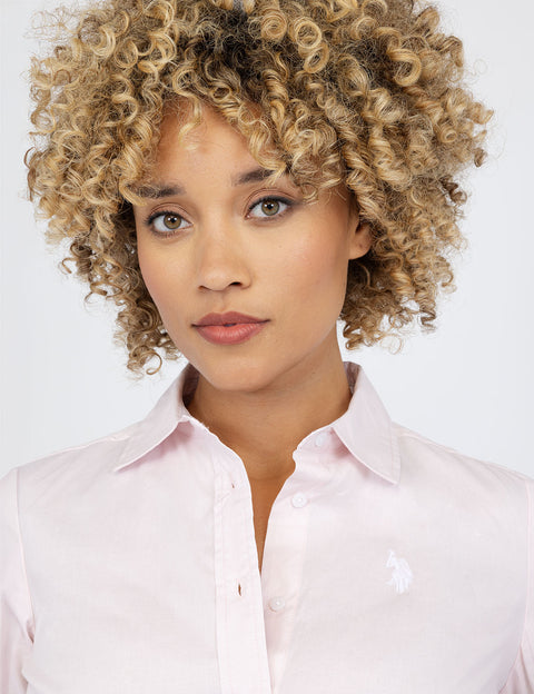SOLID STRETCH POPLIN SHIRT - U.S. Polo Assn.